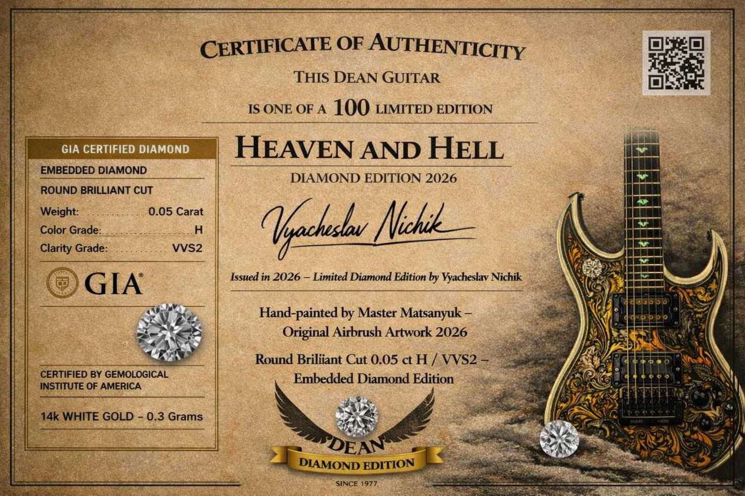 Электрогитара Heaven&Hell с росписью — изображение 6